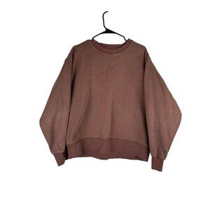 TNA Women's Brown Crewneck Sweatshirt Long Sleeve Size 2 Relaxed Fit